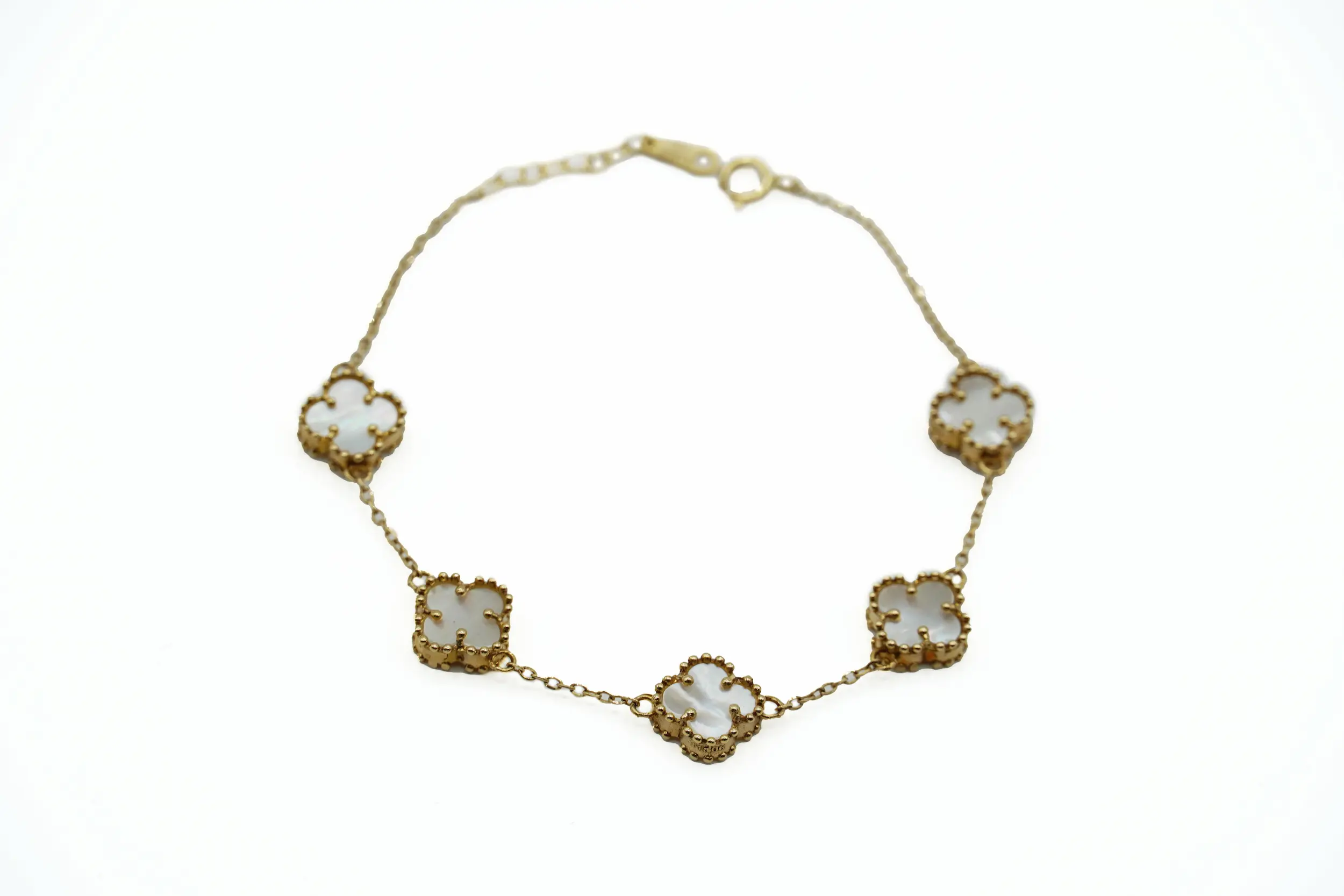 دستبند ونکلیف سفید van cleef